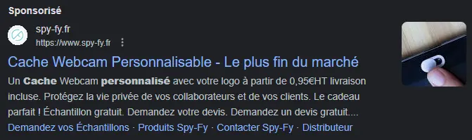 Exemple de Publicité Spy-Fy
