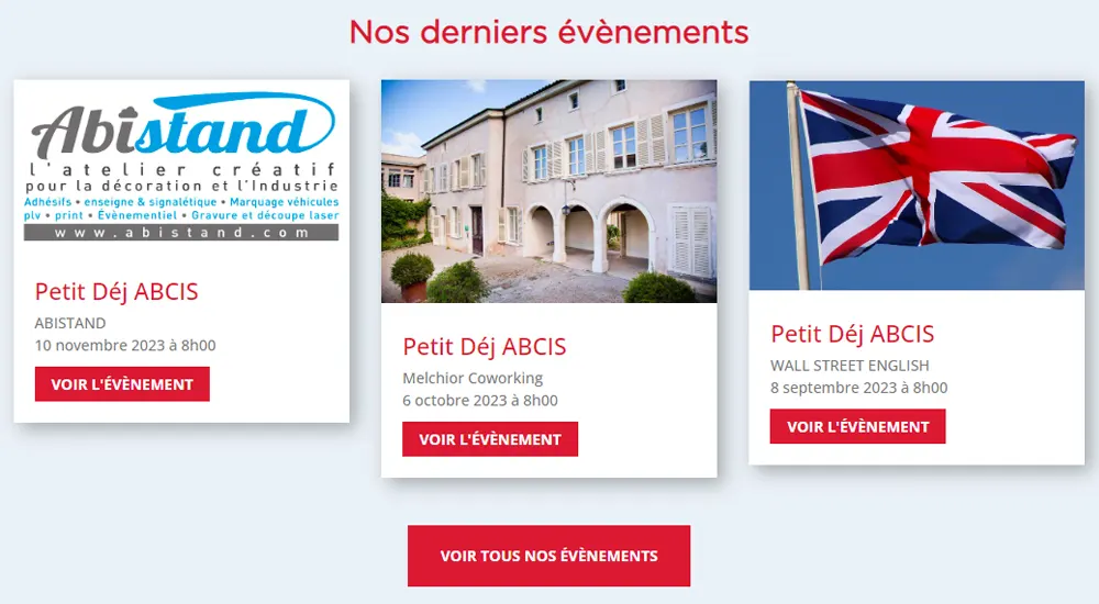 Gestion Centralisée et Dynamique des Évènements - ABCIS Entrepreneurs