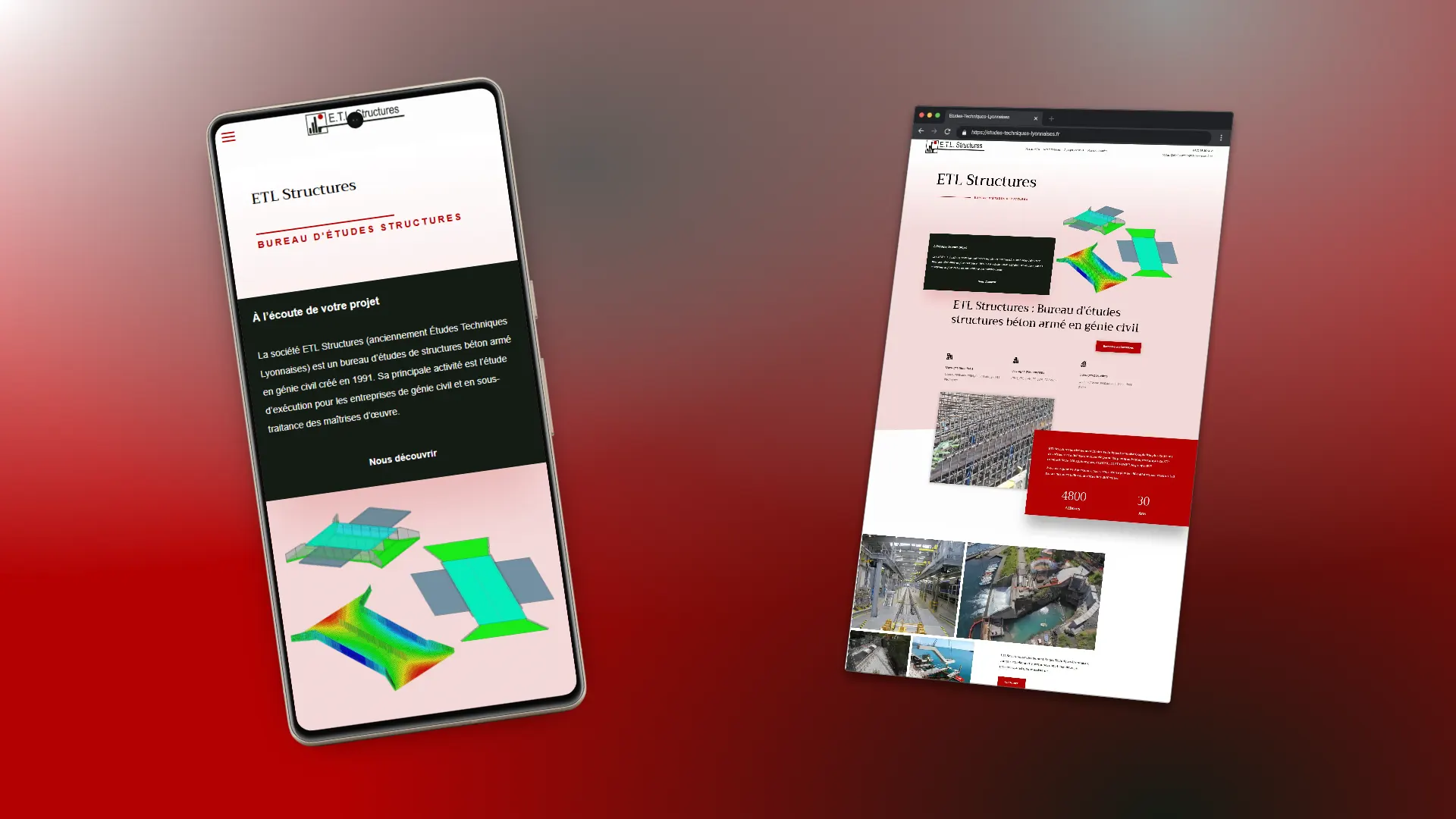 Référence - ETL Structures - Site Internet OnePage