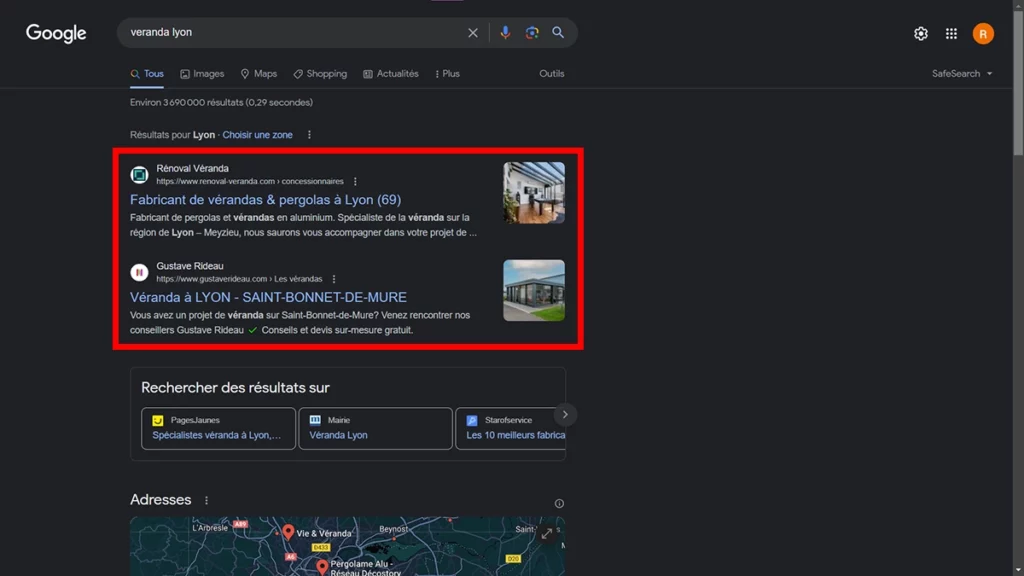 recherche référencement local - swebetech